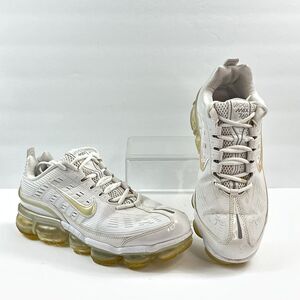 Nike Air Vapormax 360 Shoes Mens 8.5 White Metallic CK9671-100 Running Sneakers